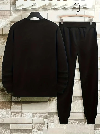 Fifth Avenue Mens Sweatshirt and Pants Set FAWMSPS24 - Black Black