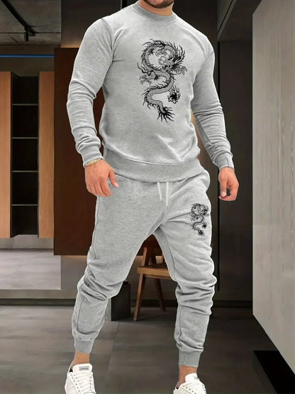 Fifth Avenue Mens Sweatshirt and Pants Set FAWMSPS4 - Grey Grey